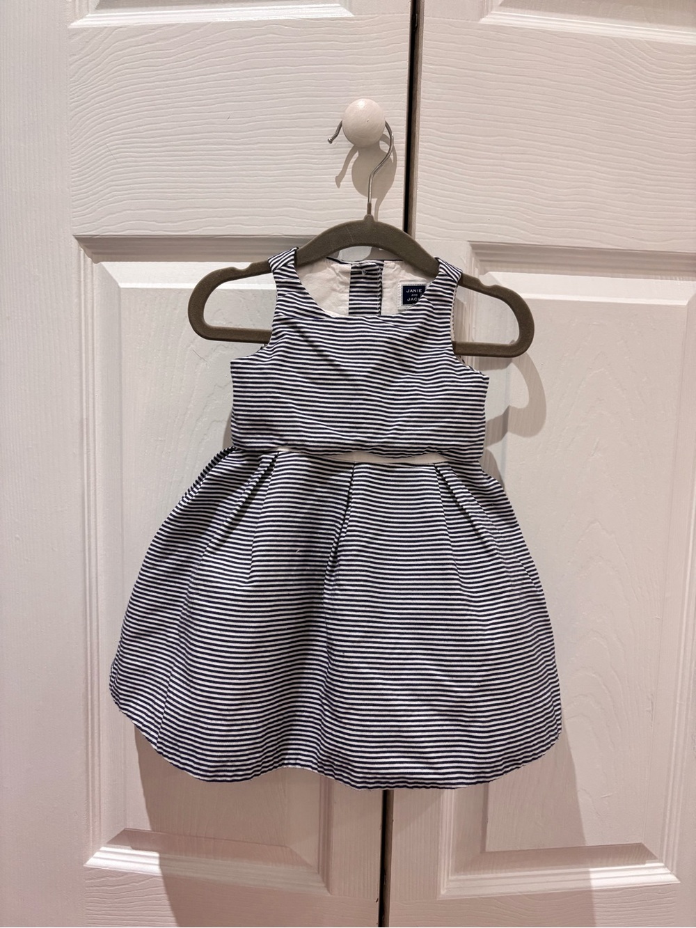Janie and Jack Navy and White Striped Tank Dress